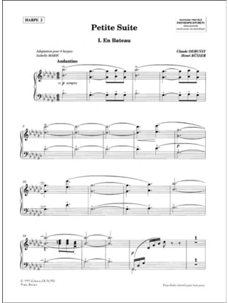 Petite Suite - Adaption Pour 4 Harpes - DEBUSSY - Partition
